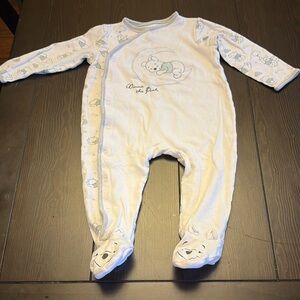 Disney Cream Footies One Piece with Delicate Design